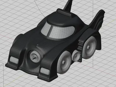 Batmobile - Batman Returns - The Flash -  mini 3D model Low-poly 3D model