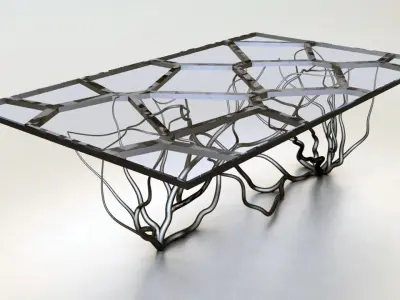 Voronoi Parametric Table Design Grasshopper Rhino Files Download 3D model