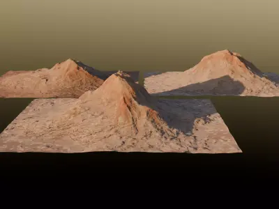 Trio Mountains Free 3D model