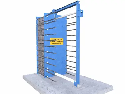 Heat Exchanger Low-poly 3D model