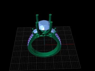 Engagement ring nice design 001 3D print model