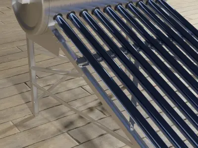 Solar Heater Low-poly 3D model