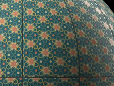 Islamic Tiles 1- Pbr 4k Seamless Texture