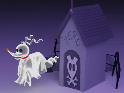 Zero from Nightmare Before Christmas 3D model