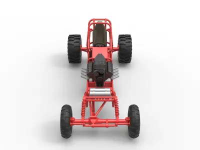 Mud dragster Scale 1 to 25 3D print model