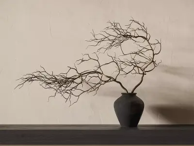 Modern living room dining room interior scenes 406 3D model