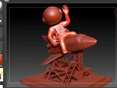 3D Sculpture Phone Stand 3D model