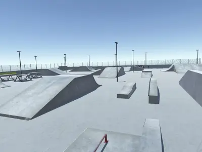 Skate Park Package Low-poly 3D model