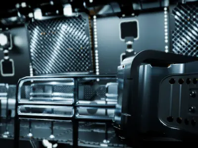 24 Sci-Fi 3D models - Interior Asset Pack 3D model