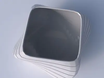 Bowl helix with hard horizontal dents 3D print model