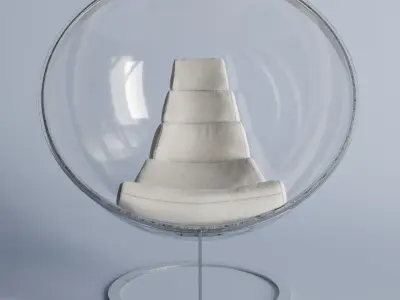 Designer Bubble chair 3D model