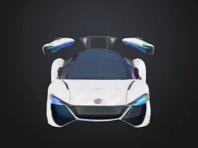 futuristic car 3D print model