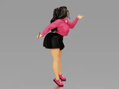 School Girl Dress Low-poly 3D model