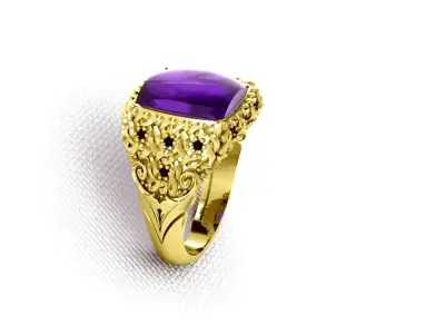 Dragon Ring 3D print model 2