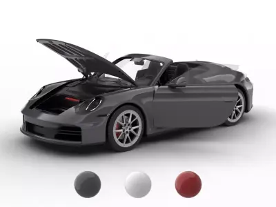 Porsche 911 Carrera 4S Cabrio HQ 2025 3d model 3D model