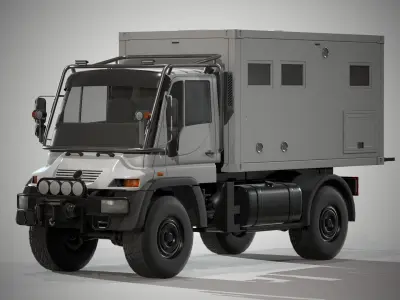 Motorhome MB Unimog U500 Low-poly 3D model