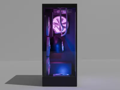 Computer Low-poly 3D model