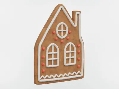 Gingerbread Christmas Cookie 09 3D model