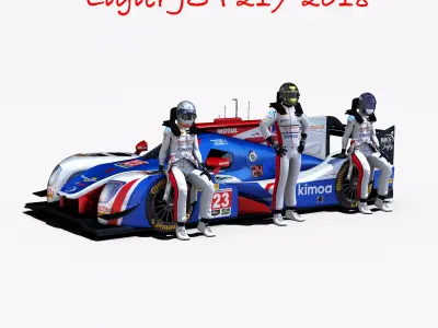 Ligier JS P217 2018 Low-poly 3D model