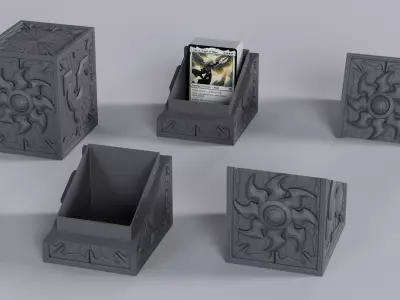 PLAINS  MTG COMMANDER DECK BOX 100 CARDS Color group 3D print model