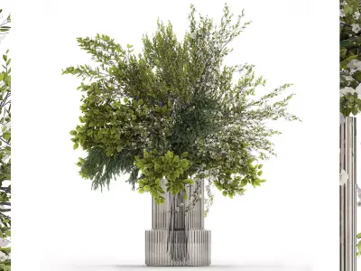 Bouquet Of Green Branches From The Garden 3D model