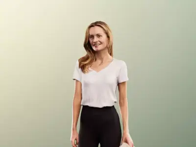 Jule 13393 - Walking Casual Woman Holding Jacket Low-poly 3D model