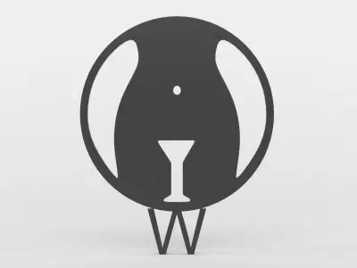 Bathroom Sign 3D model
