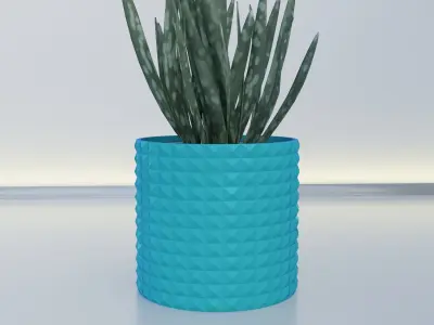 Flower pot planter 11 3D print model