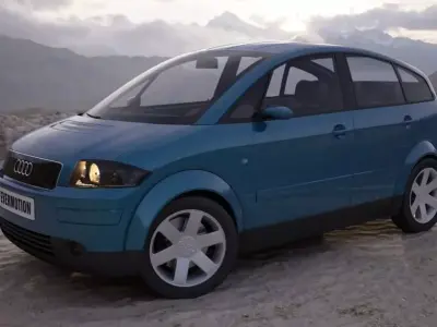 Car   Blue Audi 3D model