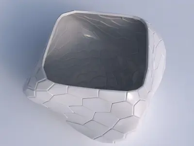 Bowl helixwith organic cells with organic cells 3D print model