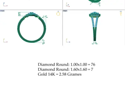 Creative Wedding Ring 3D print model