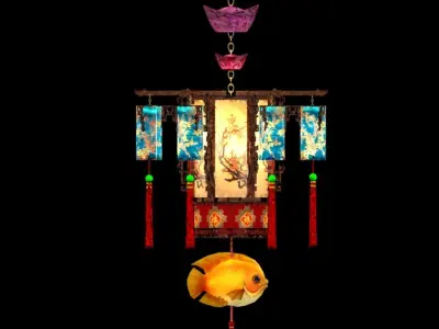 Chinese palace lantern 3D model 27