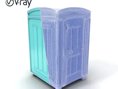 Portable Restroom Model Pack Low-poly 3D model