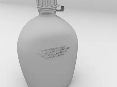 Canteen military flask 3D model