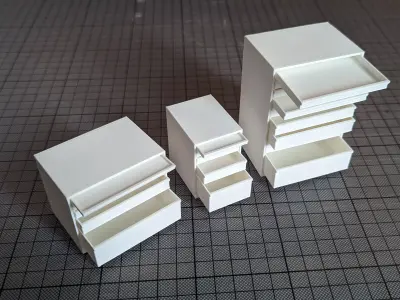 Tool Cabinet different sized versions 3D print model