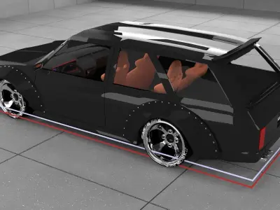 Modified Datsun 510 Wagon and tofas kartal 3D model