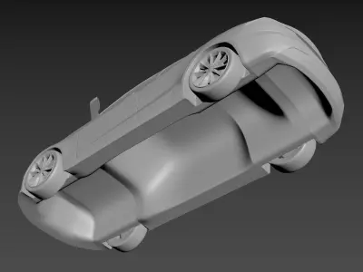 Tesla Model S on a small scale 3D print model