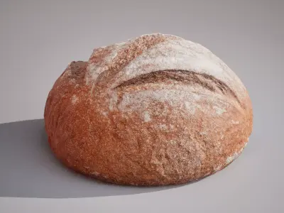 Rye Bread Game ready model 5K triangles 4K PBR textures Low-poly 3D model