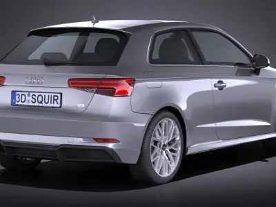 Audi A3 2017 3-door 3D model