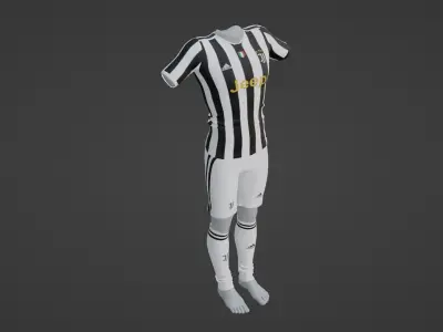 Juventus Sportwear Low-poly 3D model