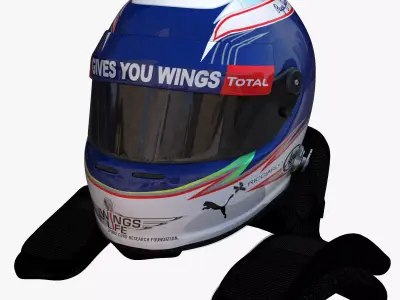 Ricciardo Helmet 2016 Low-poly 3D model