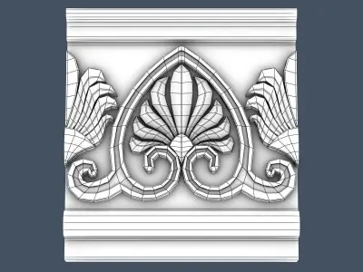 Frieze decorative crown moulding 3D model