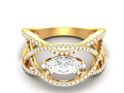 Womens Diamond Ring  3dm Render Detail 3D print model