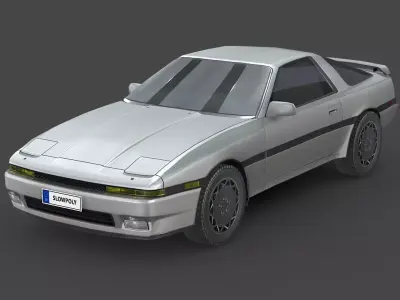 Toyota Supra 1986 Low-poly 3D model