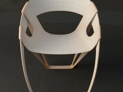 Dry Leaf Chair Low-poly 3D model