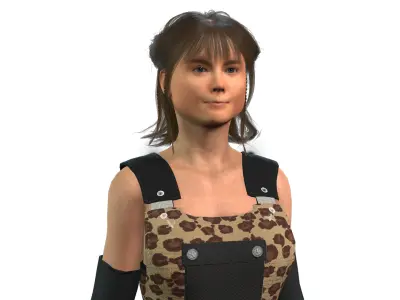 Asian girl women character model 3D model