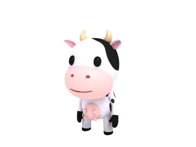 Rigged Cow 3D model
