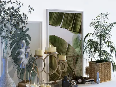 decoration set 076 Low-poly 3D model