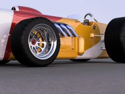 car racing retro vintage vehicles 3D model