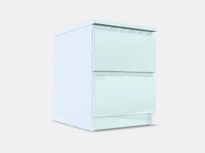 MALM Chest of 2 drawers 2 Low-poly 3D model